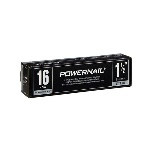 Powernail 16 GA Powercleats 1 1/2'' (1000ct) Item No: L15016