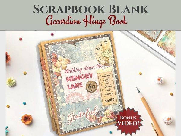 Accordian Hinge Book - Scrapbook Blanks - Kraft