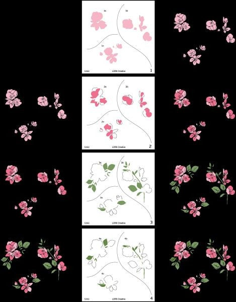 Apple Blossom Swag Layering Stencils