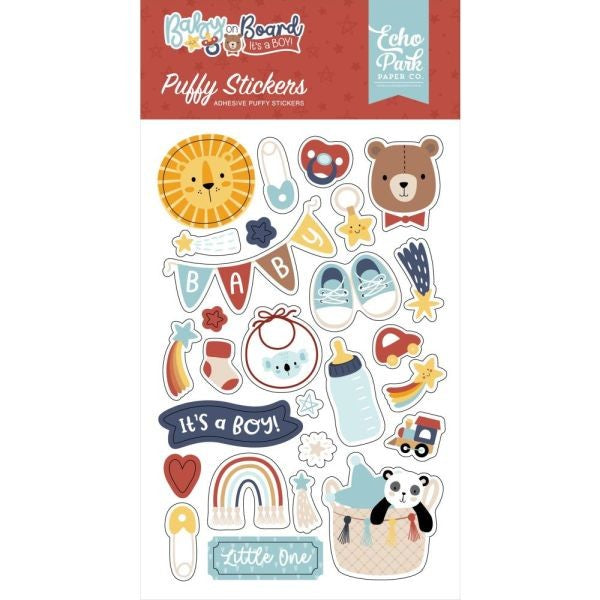 Baby on Board - Boy - Puffy Stickers