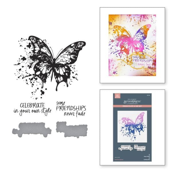 Beautifully Imperfect Collection - Butterfly Splatter - Press Plate