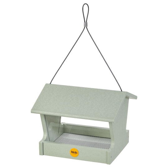 Birds Choice Medium Hopper Feeder in Sage Green Recycled Plastic