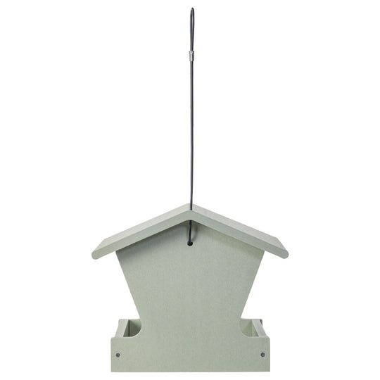 Birds Choice Medium Hopper Feeder in Sage Green Recycled Plastic