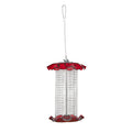 Birds Choice Small Sunflower Seed Forever Feeder with Stainless Steel Screen in Red
