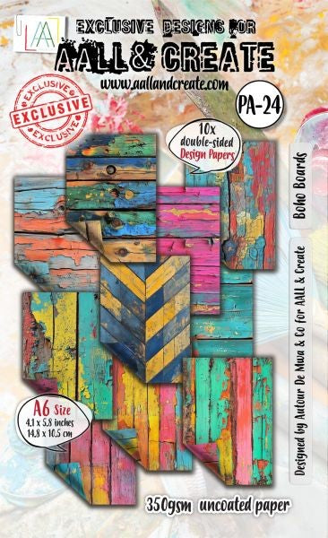 Boho Boards - A6 Designer Paper Pack