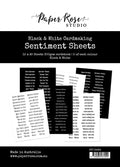 Cardmaking Sentiments - Black & White