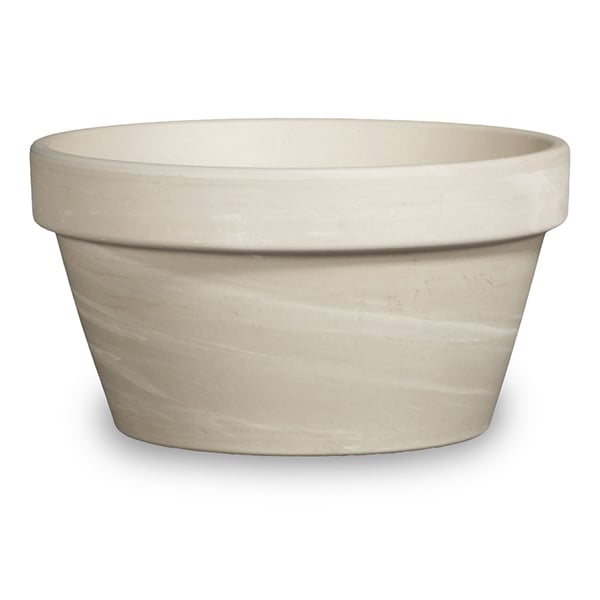 Ceramo 10.75" White Granite Clay Bonsai Cactus Pot