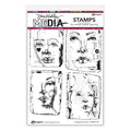 Collaged Portraits - Cling Stamps
