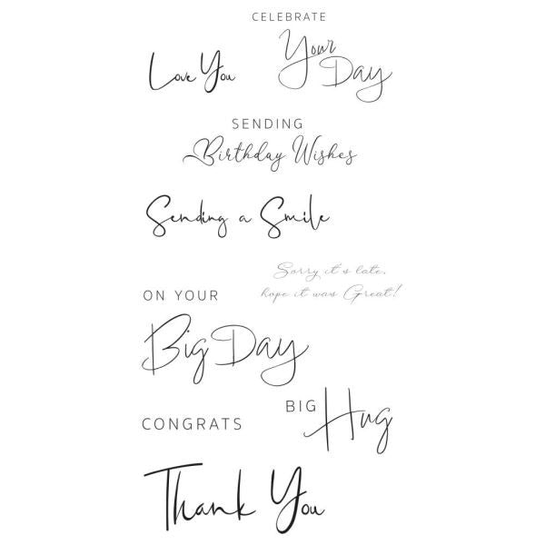 Daily Sentiments #2 - Clear Stamps
