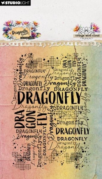 Dragonfly Dreams - Clear Stamps - Grunge Word Clouds