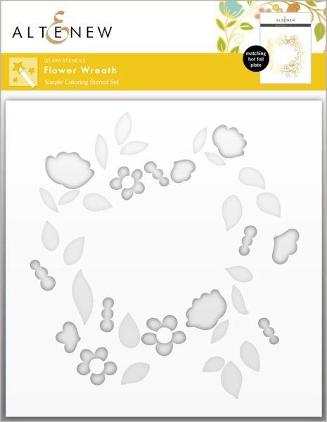 Flower Wreath - Simple Coloring Stencil