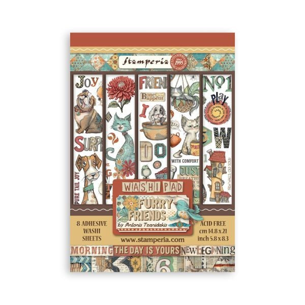 Furry Friends - A5 Washi Pad