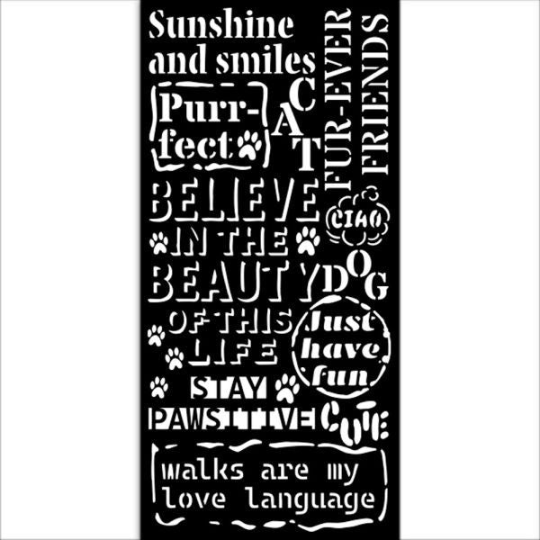 Furry Friends - Stencil - Quotes Pattern