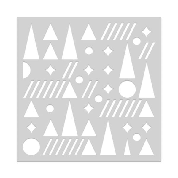 Geometric Holiday Stencil