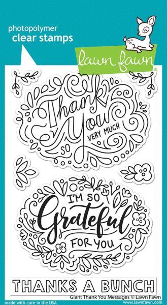 Giant Thank You Messages - Clear Stamps