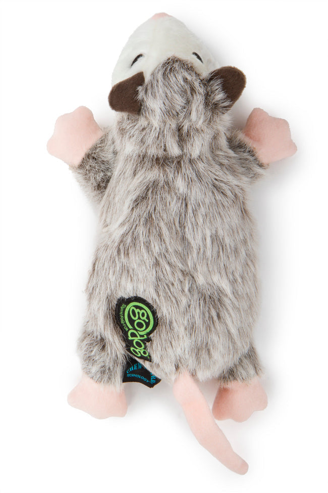 GODOG Flatz Squeaky Plush Dog Toys with Chew Guard Technology