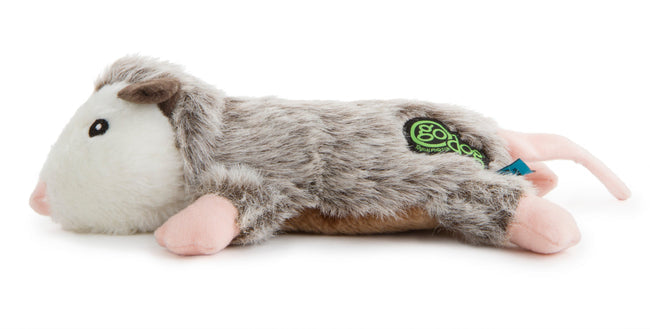 GODOG Flatz Squeaky Plush Dog Toys with Chew Guard Technology