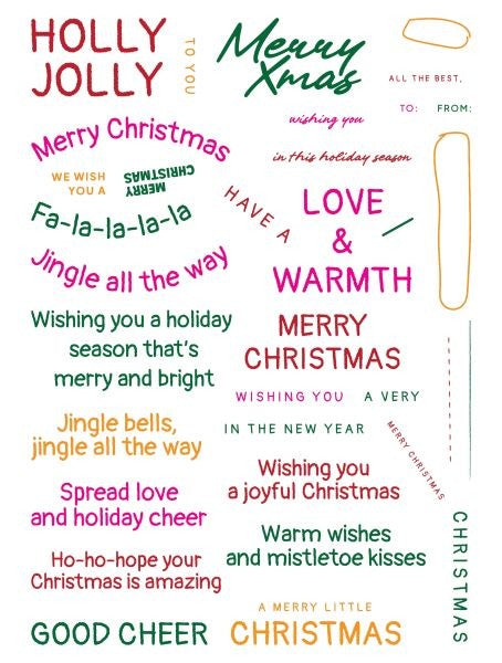Good Cheer Sentiments - Clear Stamps