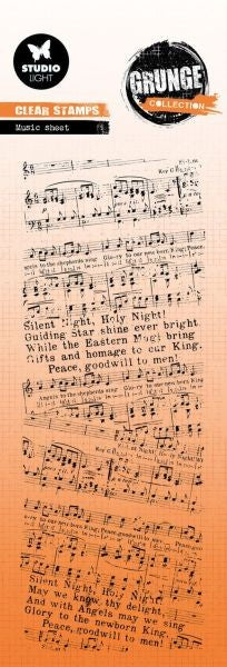 Grunge Collection - Clear Stamps - Music Sheet