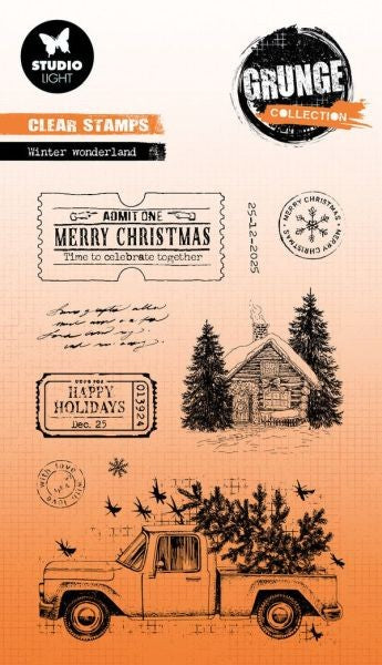 Grunge Collection - Clear Stamps - Winter Wonderland