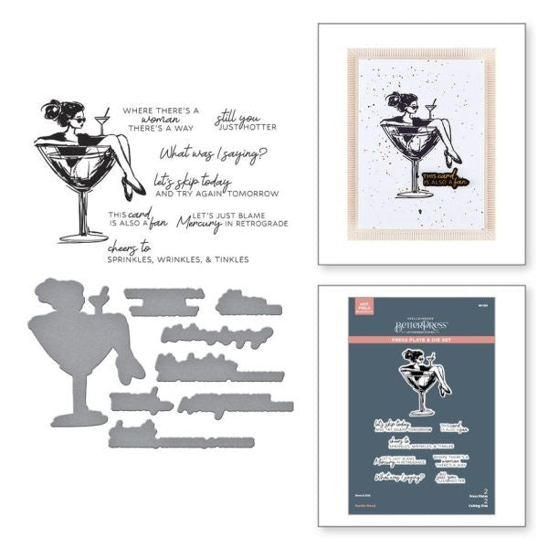 Happier Hour Collection - Martini Mood BetterPress Plate & Die Set