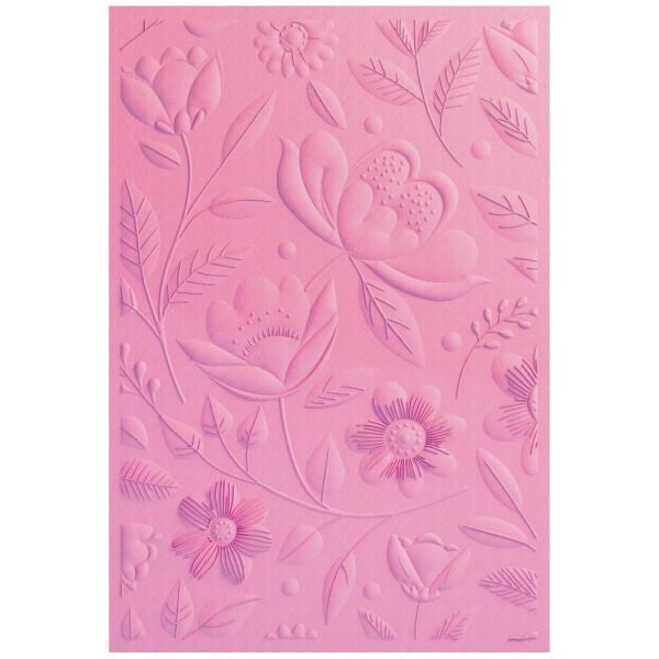 Happy Garden #1 - 3D textured Impression Embossing Folder