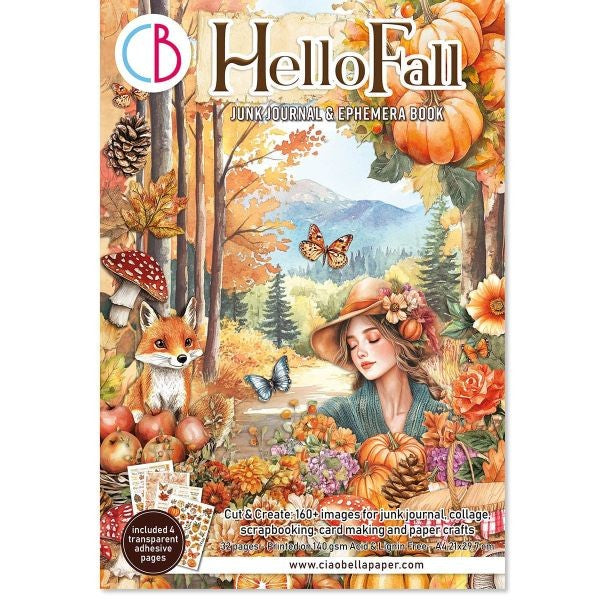 Hello Fall Junk Journal Ephemera Book