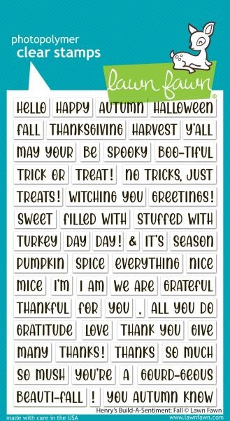 Henry's Build-A-Sentiment:  Fall - Clear Stamps