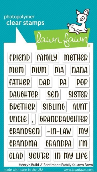 Henry's Build-A-Sentiment:  Family - Clear Stamps