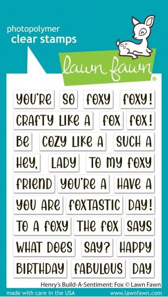 Henry's Build-A-Sentiment:  Fox - Clear Stamps