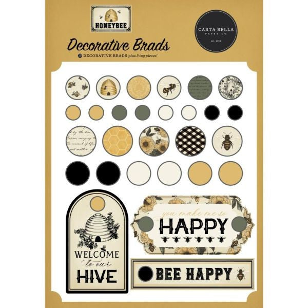 Honey Bee - Adhesive Brads