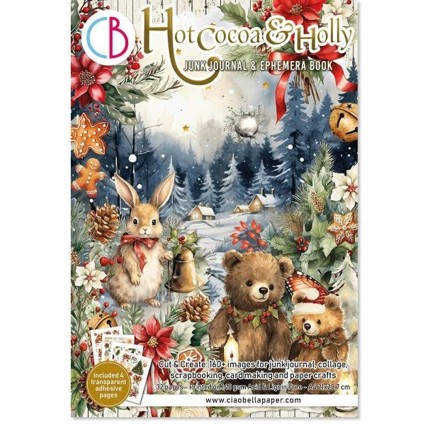 Hot Cocoa & Holly Junk Journal Ephemera Book