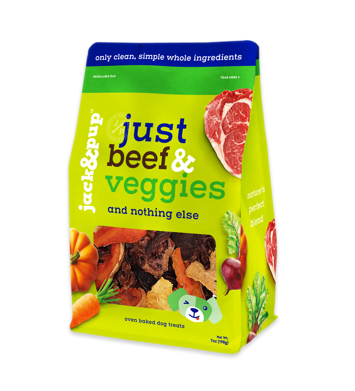 Jack&Pup Just Beef & Veggies Dog Treats