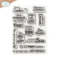 Living it Up Collection - In the Kitchen Sentiments - Clear Stamps