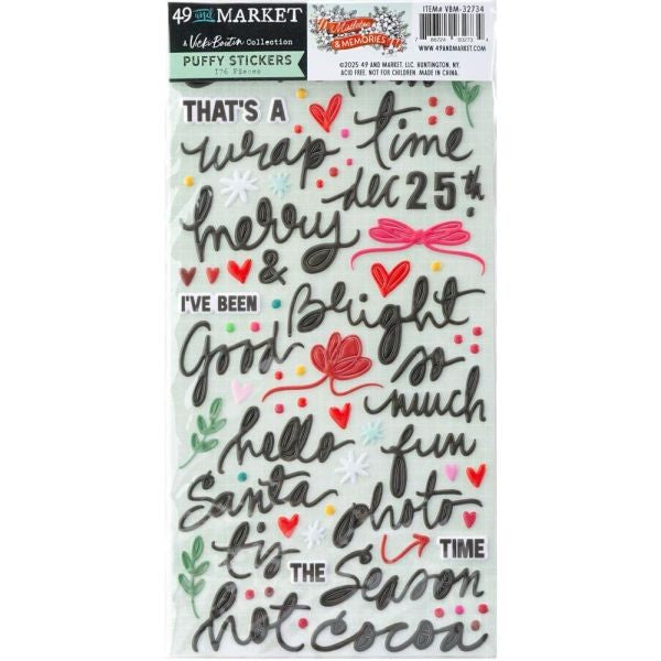 Mistletoe and Memories - Puffy Stickers