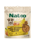 Natoo Crunchy Biscuits Oats, Banana and Honey Flavor Small Bite Dog Treats