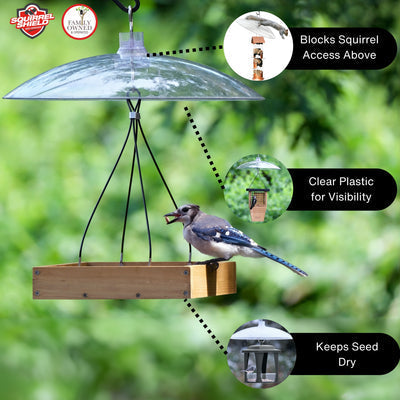 Nature's Way Squirrel Shield Dual-Mount Transparent 16" Squirrel Baffle