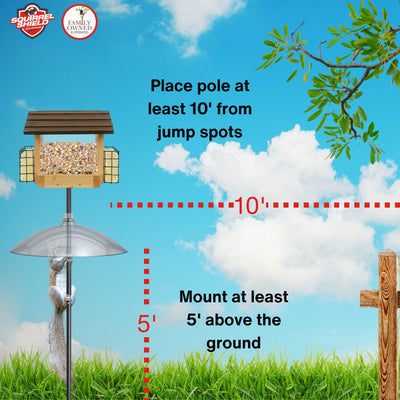 Nature's Way Squirrel Shield Dual-Mount Transparent 16" Squirrel Baffle