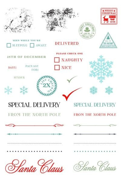 North Pole Collage - Clear Stamps