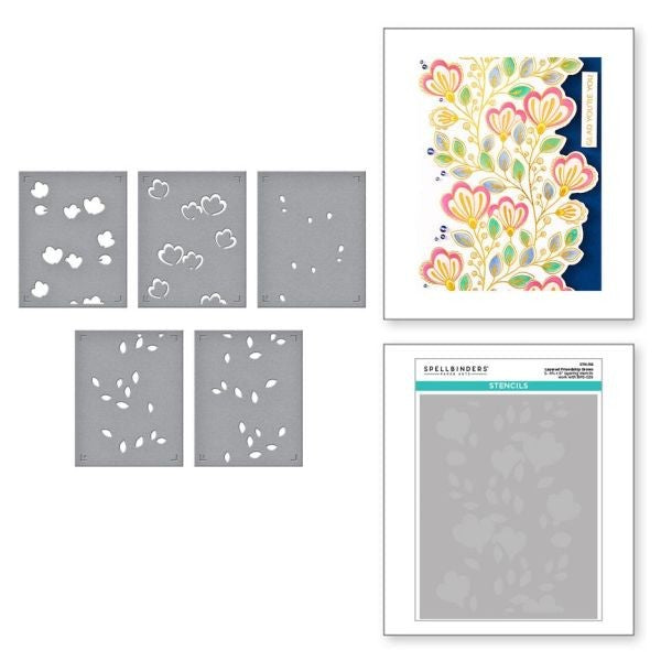 November 2025 BetterPress Society - Layered Friendship Grows Add On Stencils