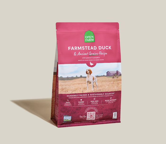 Open Farm Farmstead Duck Ancient Grains Dog Kibble