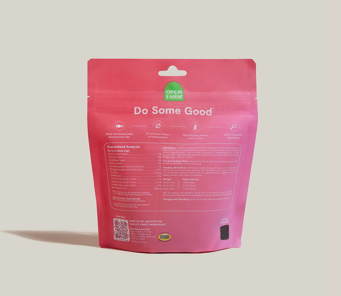 Open Farm Skin & Coat Supplement Chews for Dogs