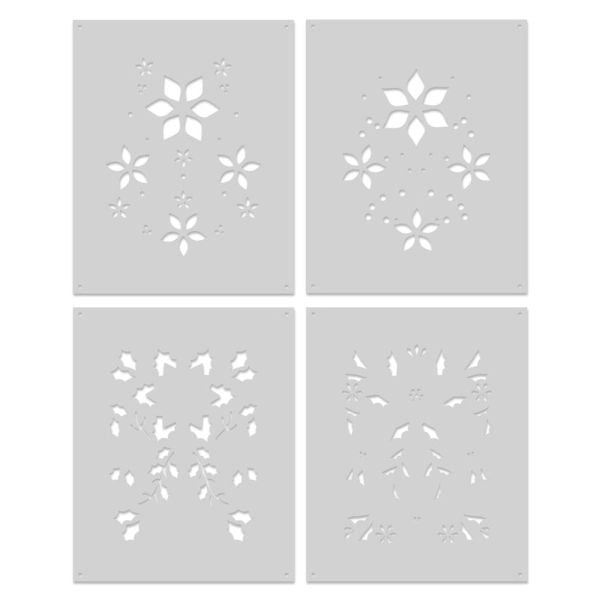 Poinsettia Pattern Color Layering Stencils