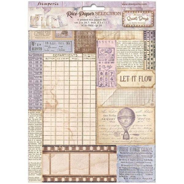 Quiet Days - A4 Rice Paper Selection