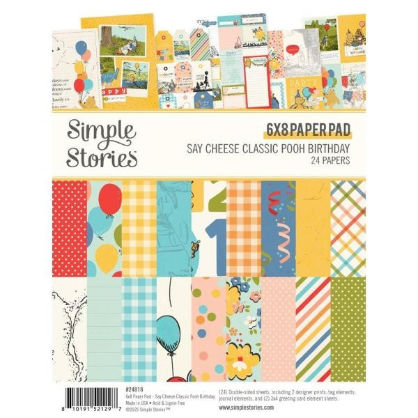Say Cheese Classic Pooh Birthday - 6x8 Paper Pad