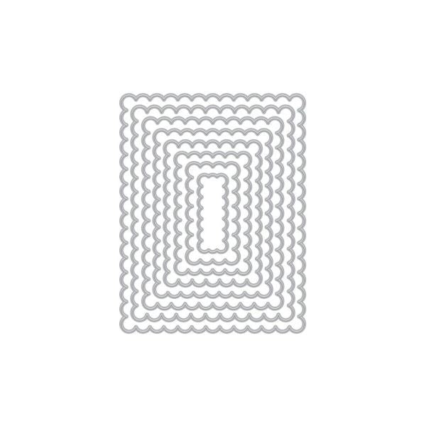 Scalloped Rectangle Infinity Dies