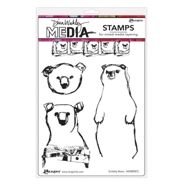 Scribbly Bears - Cling Stamps