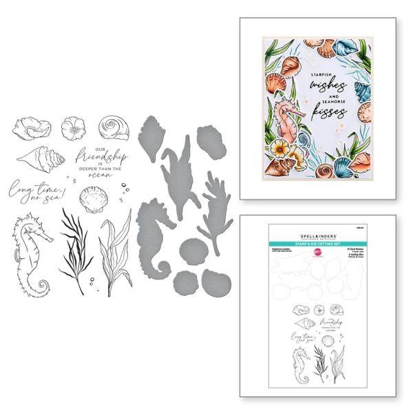Seahorse Kisses Collection - Seahorse Garden Stamp & Die Set