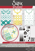 Sizzix Studio - Stamp & Stencil Set - Geometric