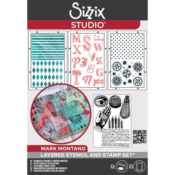 Sizzix Studio - Stamp & Stencil Set - My Favorite Things